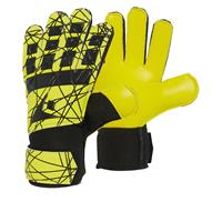 Leopard GK Gloves JR SORT/GUL 7 Keeperhansker med Flat Cut